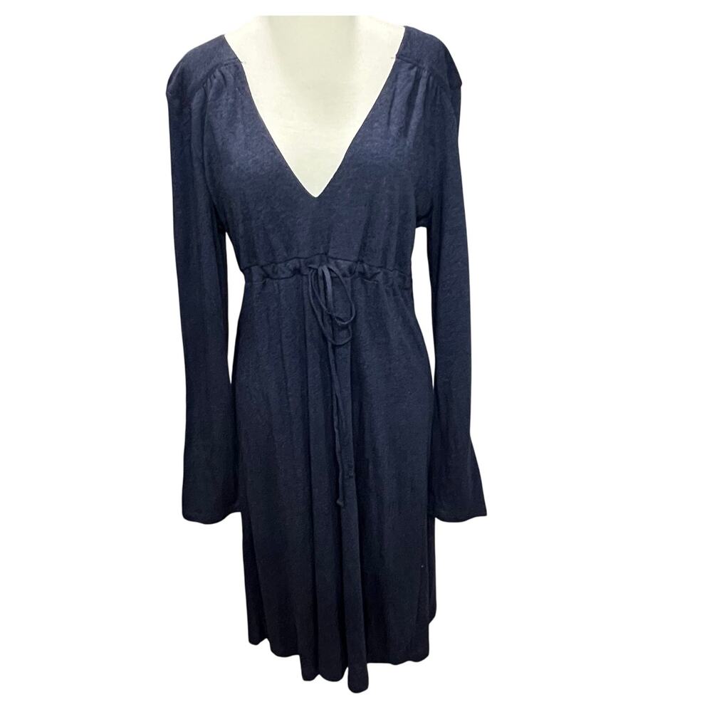 Old Navy Y2K Babydoll Dress Womens L‎ Blue Modal Blend Empire Waist Soft Stretch